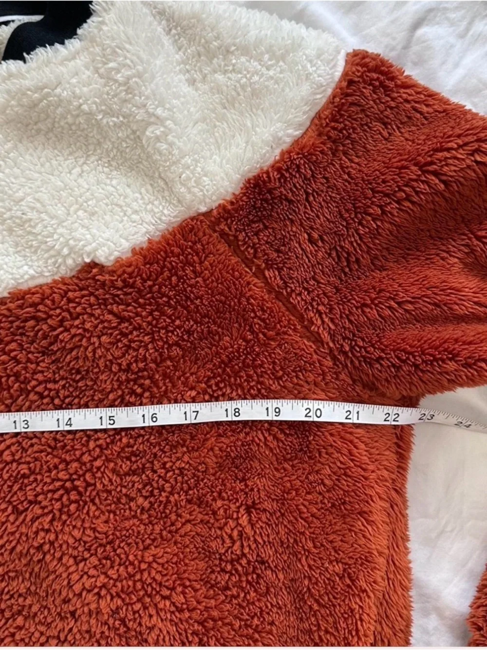 Nike Women's Orange & White Sherpa Bomber Jacket Size Large